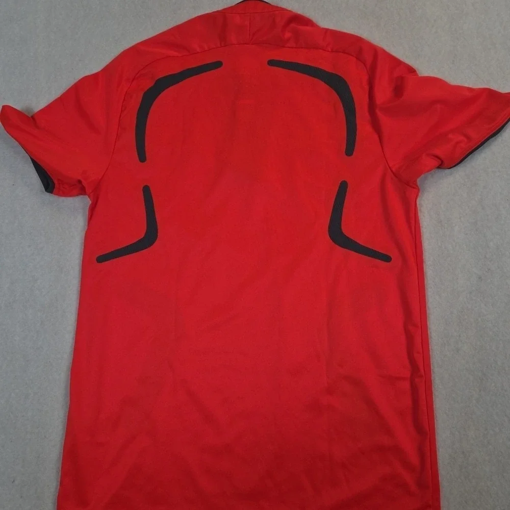 2009  adidas Formotion Referee Jersey Orange Pockets 1/4 Zip Size Small Soccer